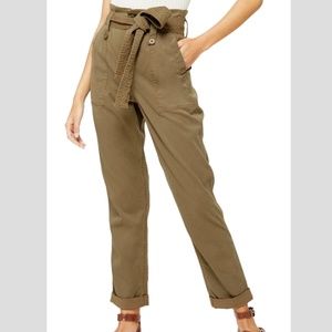 Topshop Paperbag Waist Utility Trousers